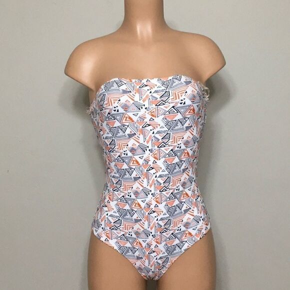 New. Rachel Pally Citrus Maze Bandeau swimsuit. NWT - Picture 2 of 7